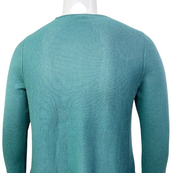 Eileen Fisher Womens Tencel Silk Round Neck Sweater Pine Green Pullover Size L - Picture 7 of 12